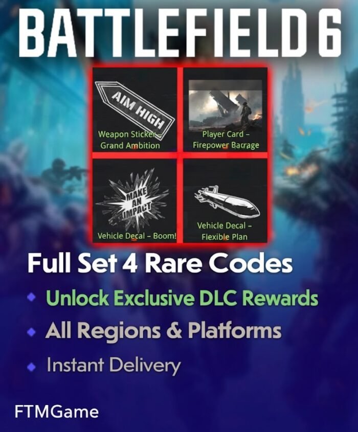 Battlefield 6 Full Set 4 Rare Pack DLC Codes CDKeys Fast Delivery – Bild 1