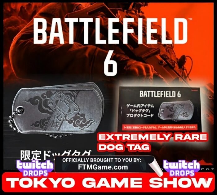 Battlefield 6 BF6 TOKYO GAME SHOW - RARE DOG TAG Key- *IN GAME ONLY* - Imagem 1
